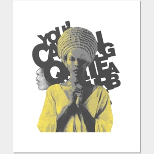 Erykah Retro Musician Grey Posters and Art